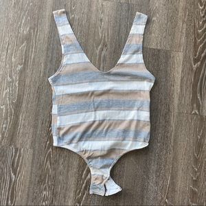 Free People Intimates Striped Bodysuit - NWT - S